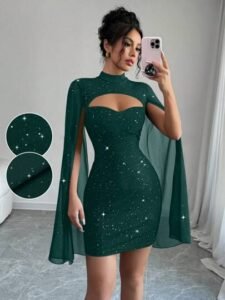 Vestido verde para dama de compañía
